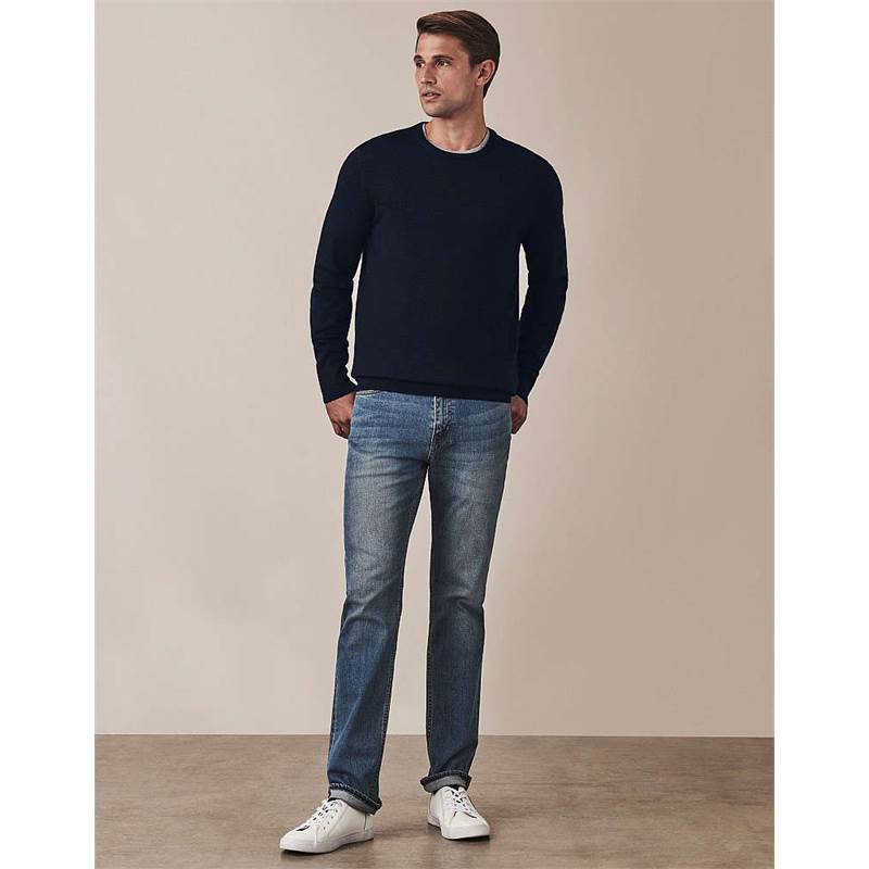 Crew Clothing Mens Merino Crew Neck Jumper-2
